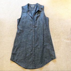 Eileen Fisher Hemp Cotton Sleeveless Dress